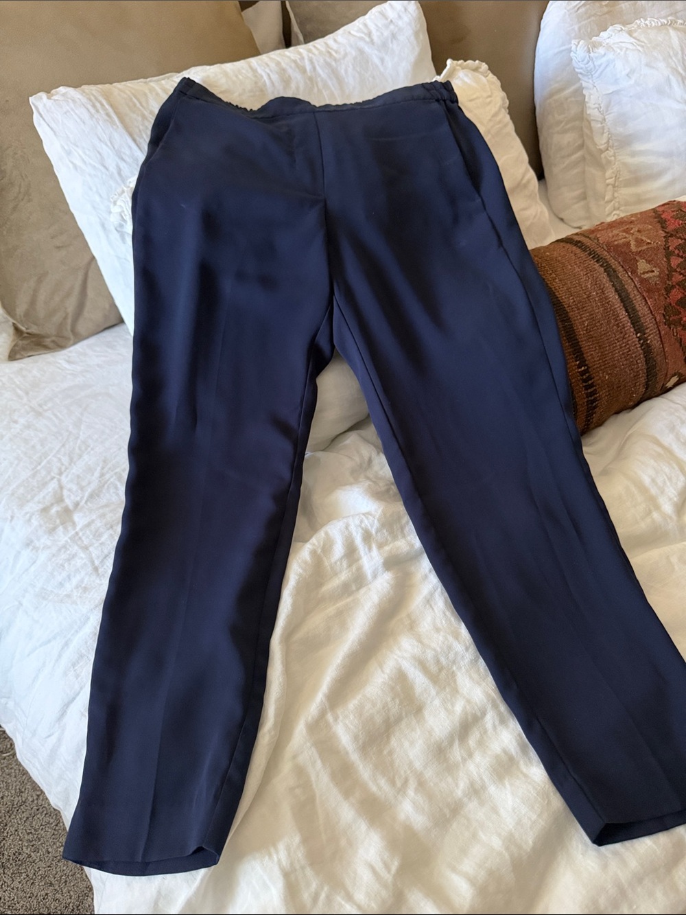 J. Crew Dark Navy Jamie Pants - Women’s Elastic Waist Trousers